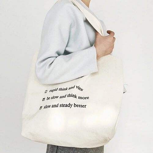 canvas bag with zipper