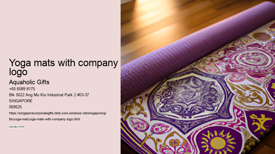 yoga mats with company logo